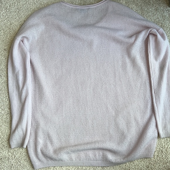 Vince Wisteria Pink Lilac Cashmere Sweater Perforated - Picture 9 of 9
